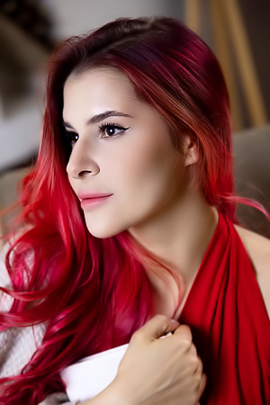 Pandora Red Exposing Her Gorgeous Breasts And Fondling Them Amorously