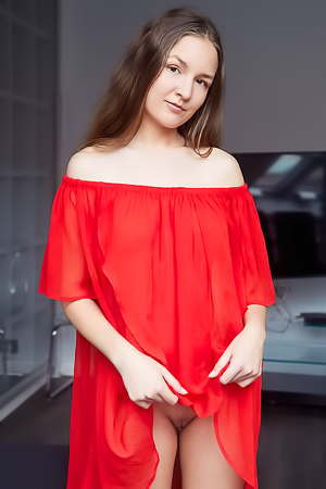 Bellaria Spreads Her Thighs So Her Pussy Lips Open Like Butterfly Wings