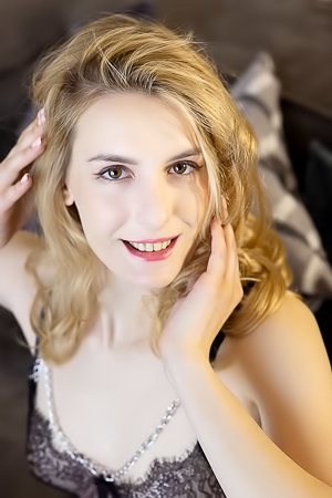 Lillie Pie Bends Over And Slides Her Panties Down Her Silky Thighs