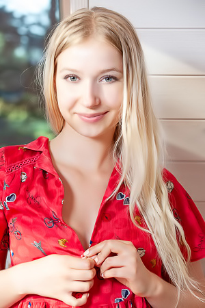 Cherry Blossom Spreads Her Silky Thighs And Starts To Stroke Her Shaved Pussy