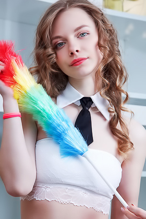 Siya Dressed For Cosplay Fun In A Flirty Housemaid Ensemble