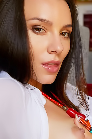Adel Morels Playful Pussy Tease On A Blanket